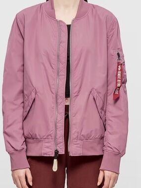 Alpha Industries Dusty Rose Pink Bomber Jacket, large WL-2B